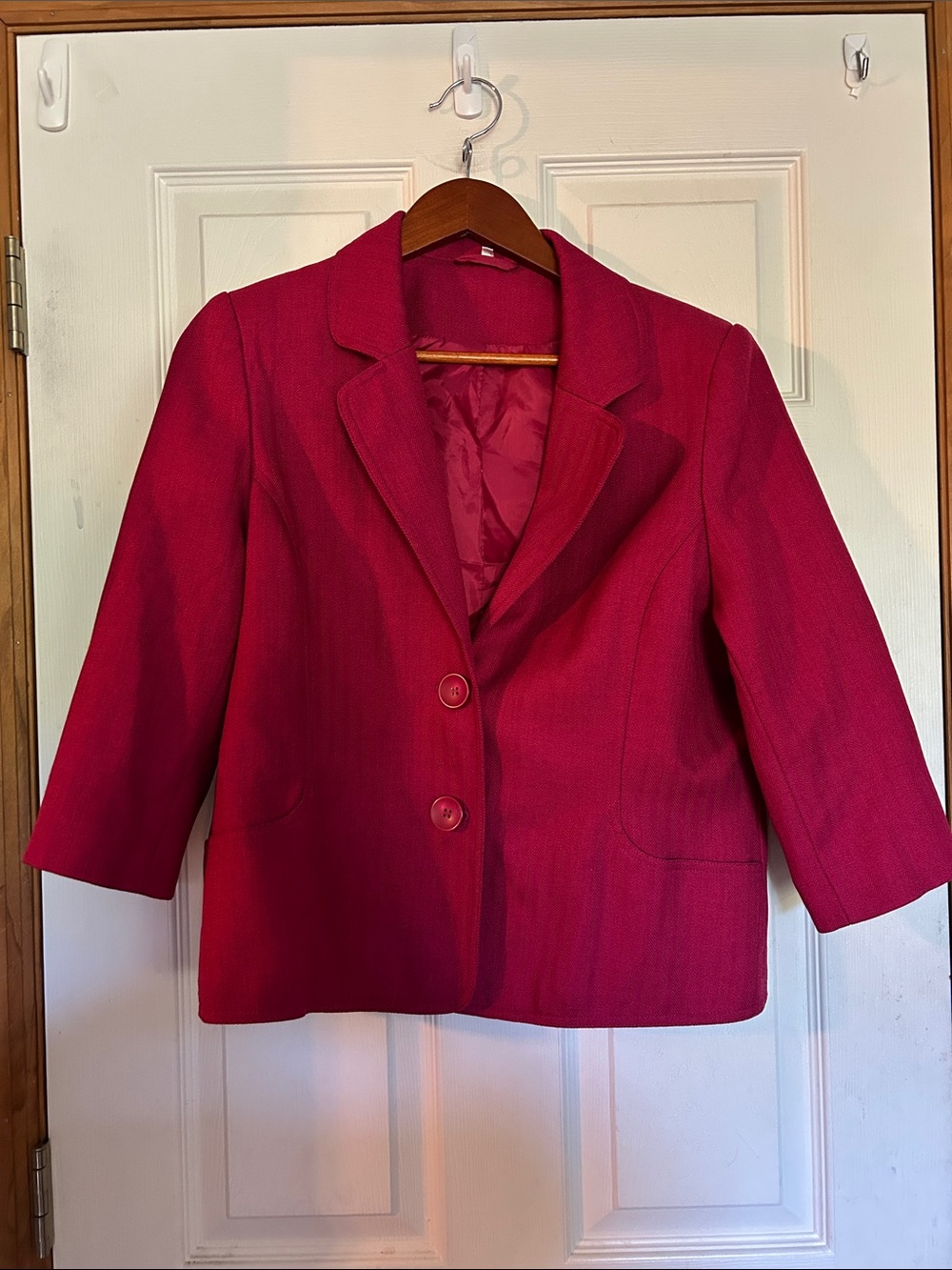 Women's Pink Tailored Cropped Blazer Jacket